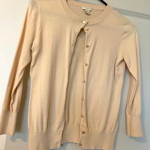 JCREW Beige 3/4 sleeved cardigan
